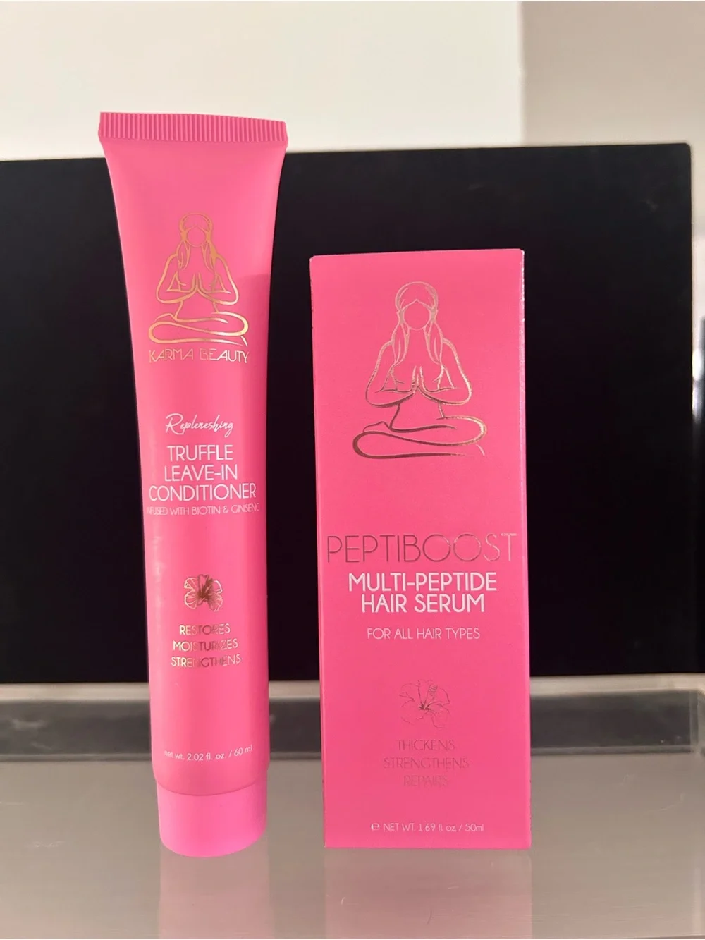 🔥 Karma Beauty Multi-Peptide Hair Serum & Truffle Leave in Conditioner
